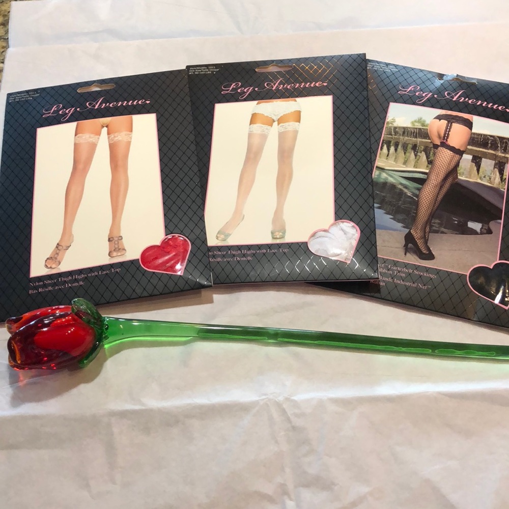 SOLD!!!!New! Leg AvenueThigh Highs and Fish nets.